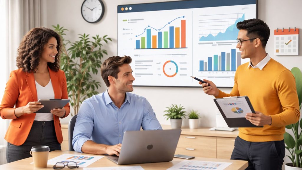 Healthcare RCM monthly reporting dashboard showing revenue trends, collections performance, and AR analytics for US healthcare providers